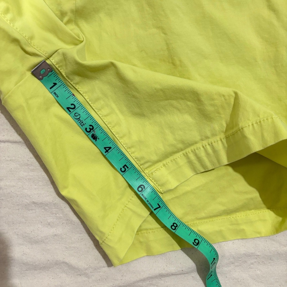 Talbots The Weekend Chino Shorts Neon Yellow Chartreuse Size 10 BD1024 - Picture 6 of 8